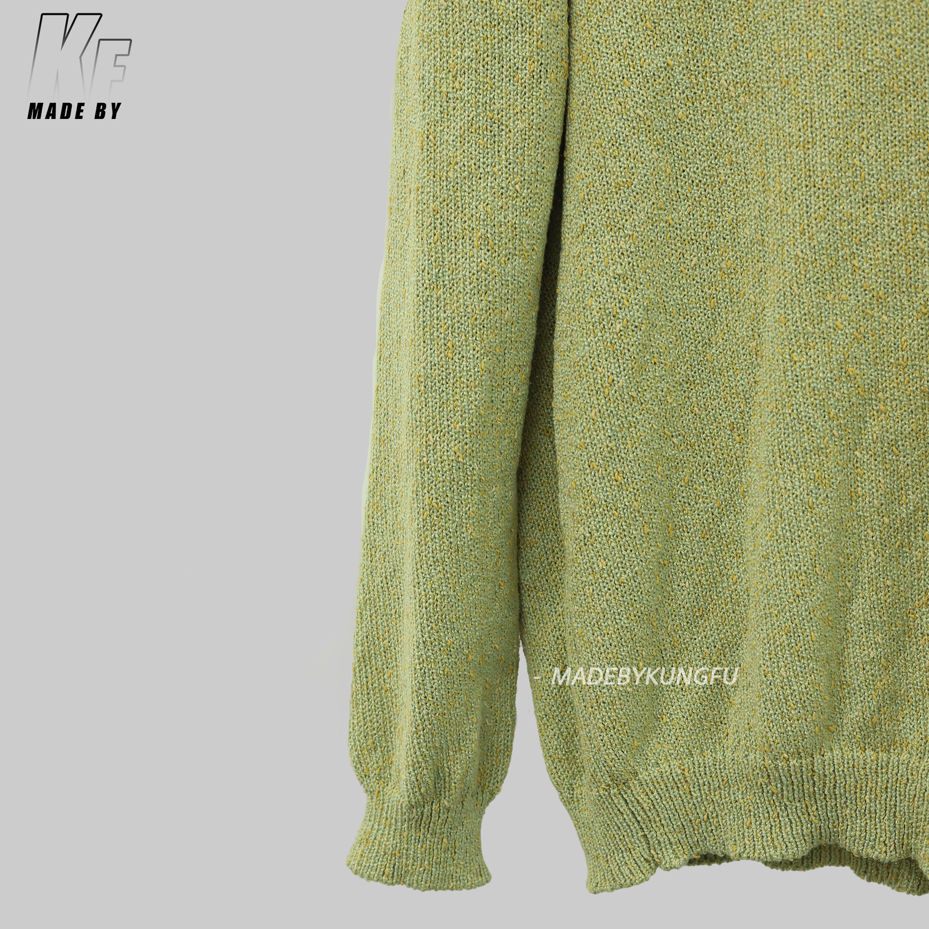 LP套头亚麻点毛衣 米色