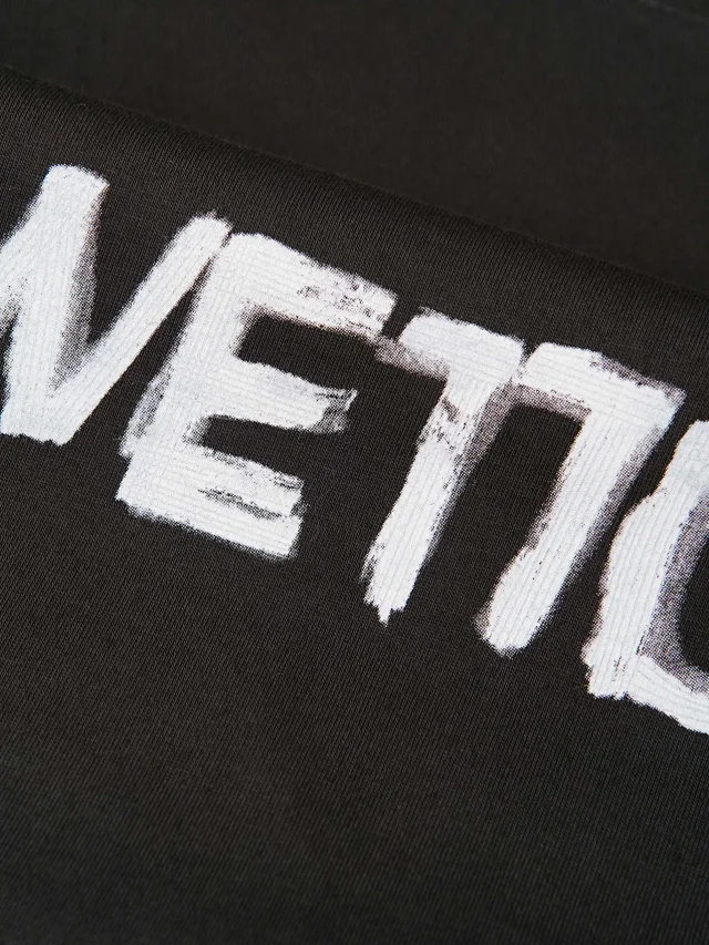 Item ID 9087 WE11DONE SS26 Imported Adhesive Material Fun Hand drawn Logo Soft Short sleeved T-shirt