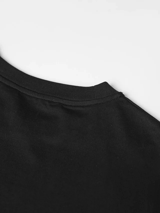 Item ID 9095 Acne SS26 60-thread-count double-ply combed cotton, mottled vintage screen print, classic round neck ribbed trim logo, long-sleeved T-shir