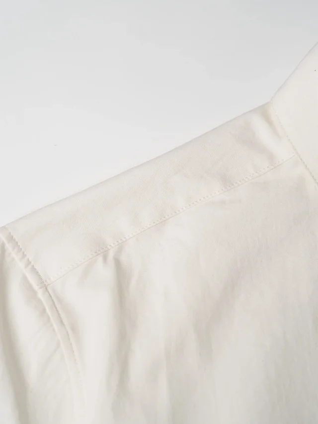 Item ID 9104 LOE SS26 80_Lysell + 20_Polyester Unique wood pulp fiber texture, lapel, button chest pocket, logo embroidery, long-sleeved shirt, loose version, men's style