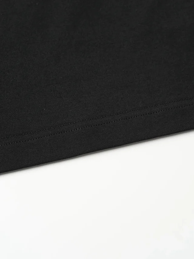 Item ID 9115 CD single-layer 60 count double strand plain weave thin cotton ribbed round neck long sleeved T-shirt