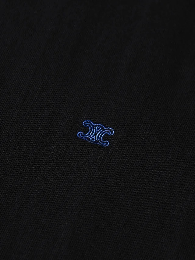 Item ID 9022 CE Triomphe Cotton Knitted Loose Round Neck Short Sleeve T-shirt