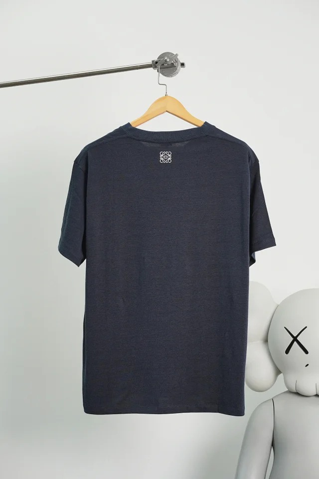 Item ID 9024 Loe SS Series Cotton Blended Letter Printed Hooded Short Sleeve T-shirt