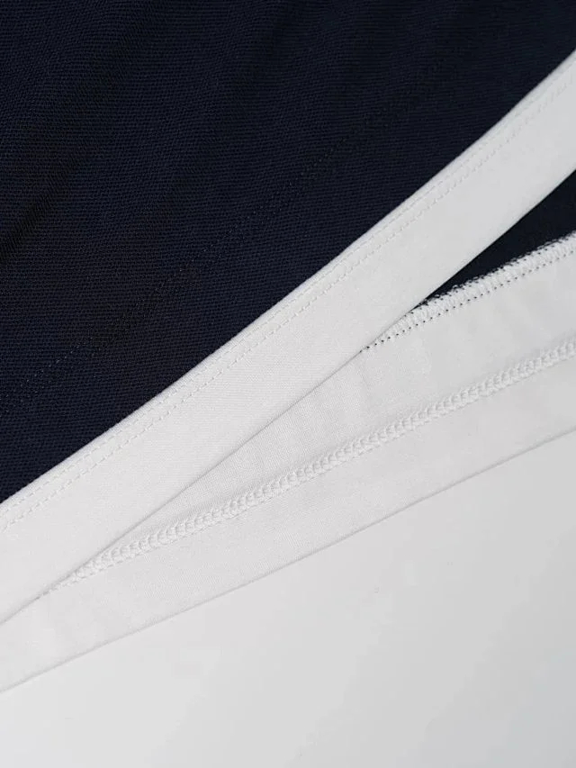 Item ID 9050 PRA pure cotton fake two-piece polo shirt with new color scheme, chest patch with triangular logo