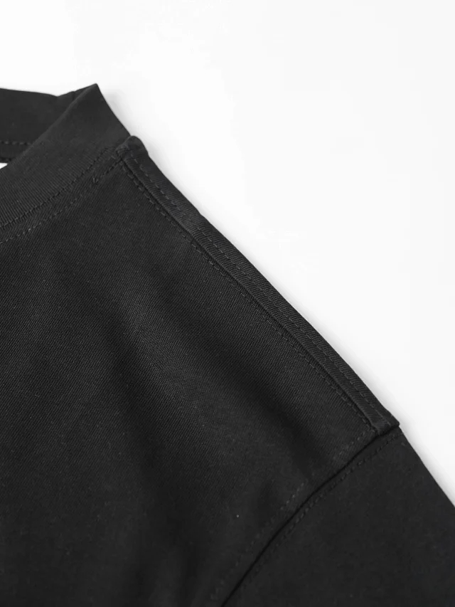 Item ID 9053 BBR Double color optional double embroidery technique round neck cotton knitted T-shirt
