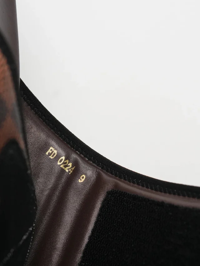 Item ID 9062 1V MD Polyurethane Foam Soft Bottom Pattern Jacquard Fabric Velcro Slippers Black Brown