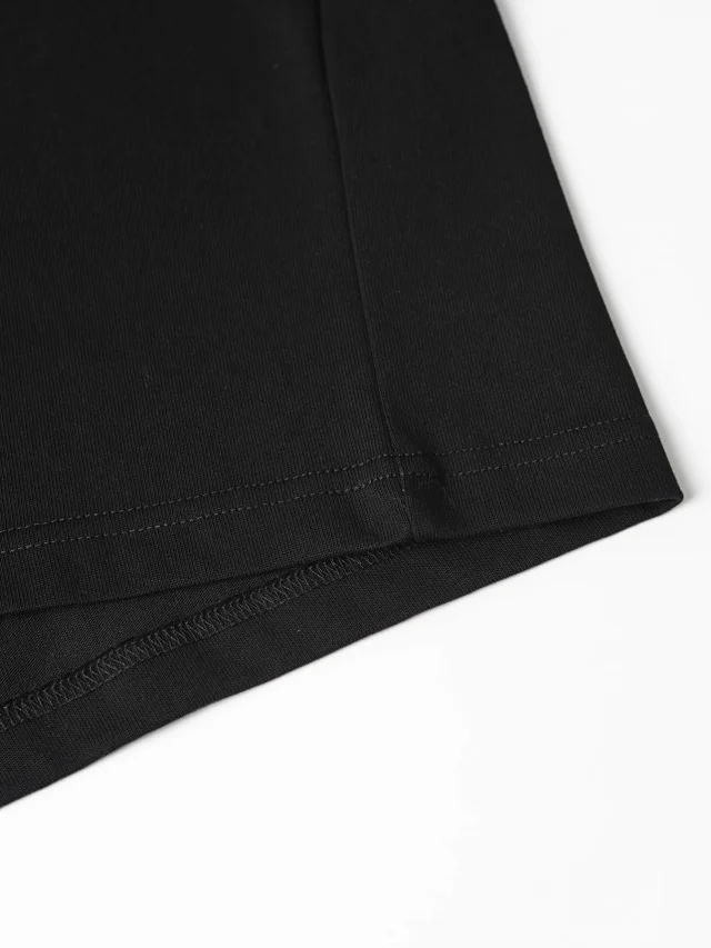 Item ID 9080 D1OR 1947 Embroidered Coast Original Yarn SS26 Spring Men's Collection Loose Cotton Plain Knitted T-shirt