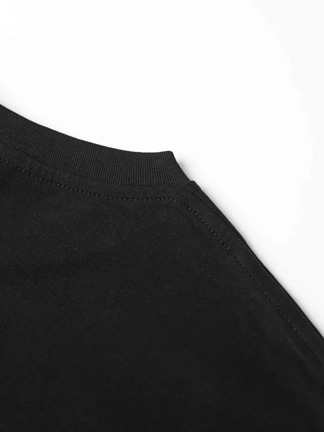 Item ID 9085 CHANE1 Suede Soft Long staple Cotton Fabric Round Neck Logo Embroidered Short Sleeve T-shirt