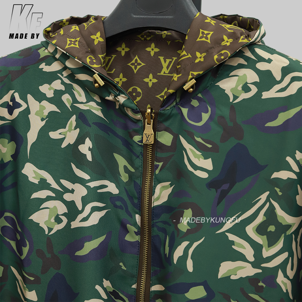 LV 迷彩两面穿小风衣 迷彩-金色