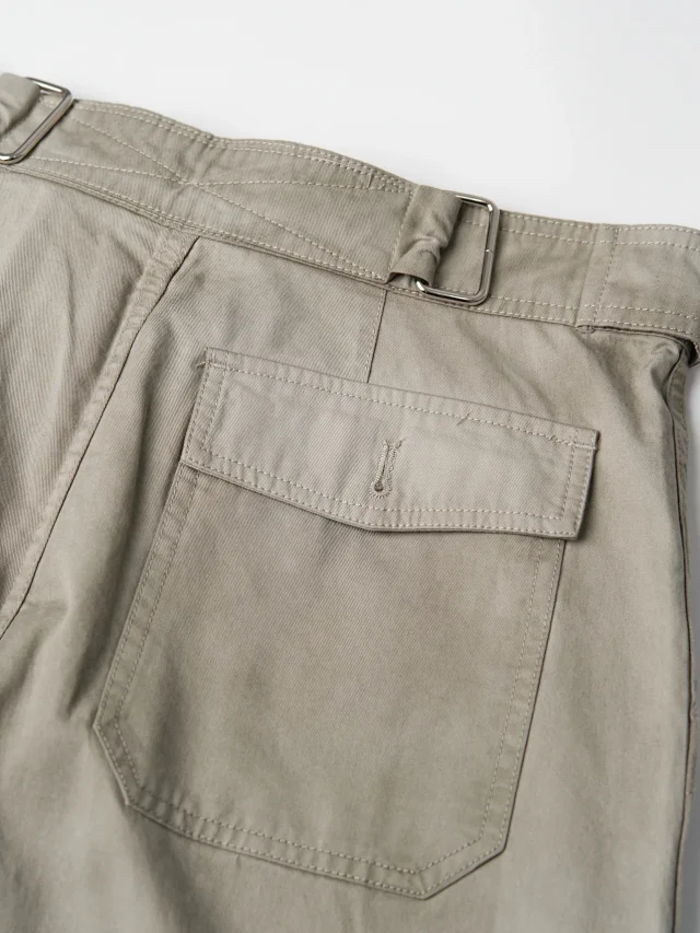 Item ID 9091 Acne SS26 Big Factory Stained and Washed Solid Color Zipper Work Pants Pocket Casual Pants
