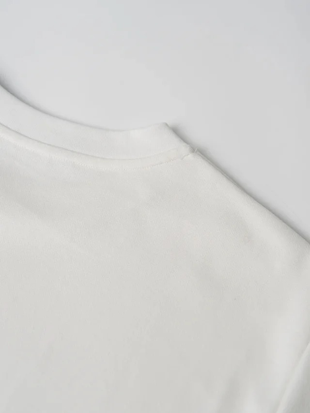 Item ID 9044 1V FW25 chest pocket design with genuine leather chest logo and dyed yarn short sleeved T-shirt for men