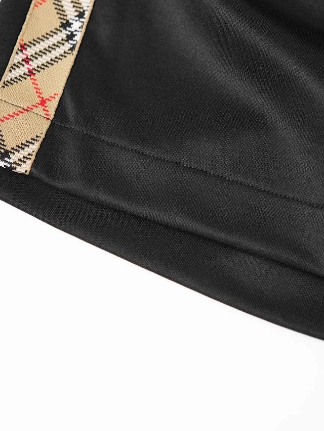Item ID 9043 BBR SS26 cotton color blocked grid patterned side pockets, five quarter casual shorts