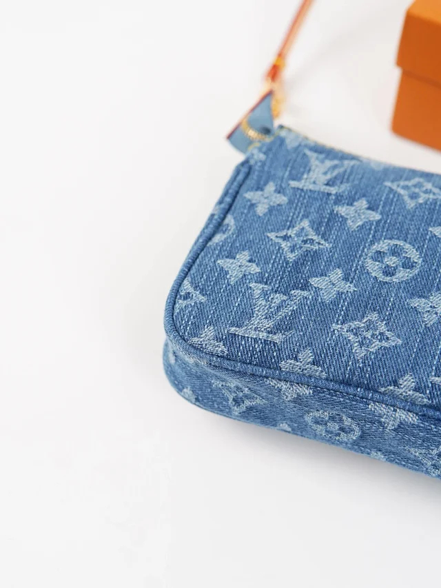 Item ID 9060 1V PA Denim Danning Chain Head Hanging Fabric Handheld Shoulder Bag Women's