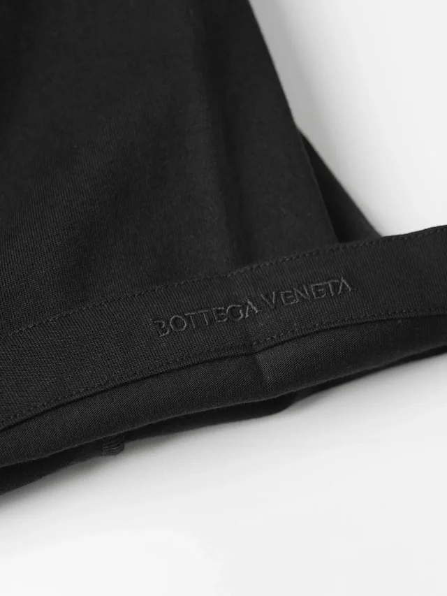Item ID 9061 BV Imported Cowhide Material Pure Hand Woven Solid Color Cotton Elastic Knitted Short Sleeve