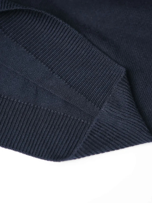 Item ID 9072 PRA round neck contrasting short sleeved cashmere sweater with slim fit and large card size Unisex