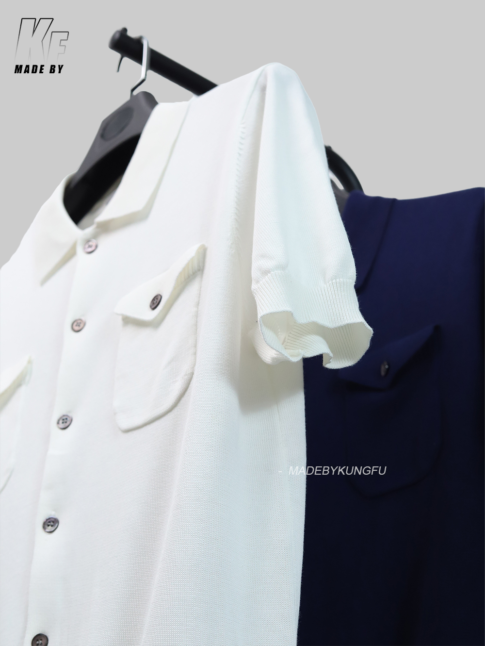 VERSACE knit Button UP Polo