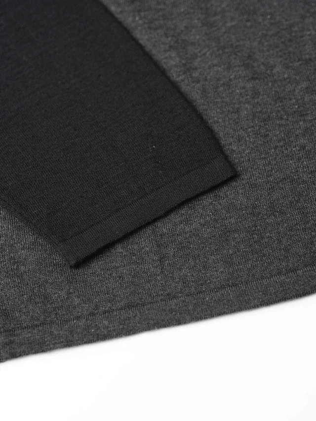 Item ID 9110 CH Lambskin side label, knitted long-sleeved T-shirt, CH 52-count ultra-fine mulberry silk color-spun yarn, extra-long fixed dyeing, autumn knitted long-sleeved
