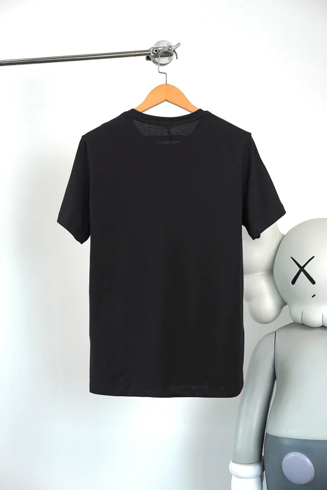 Item ID 9039 Mon basic black and white gray short sleeved custom logo solid color round neck short sleeved 