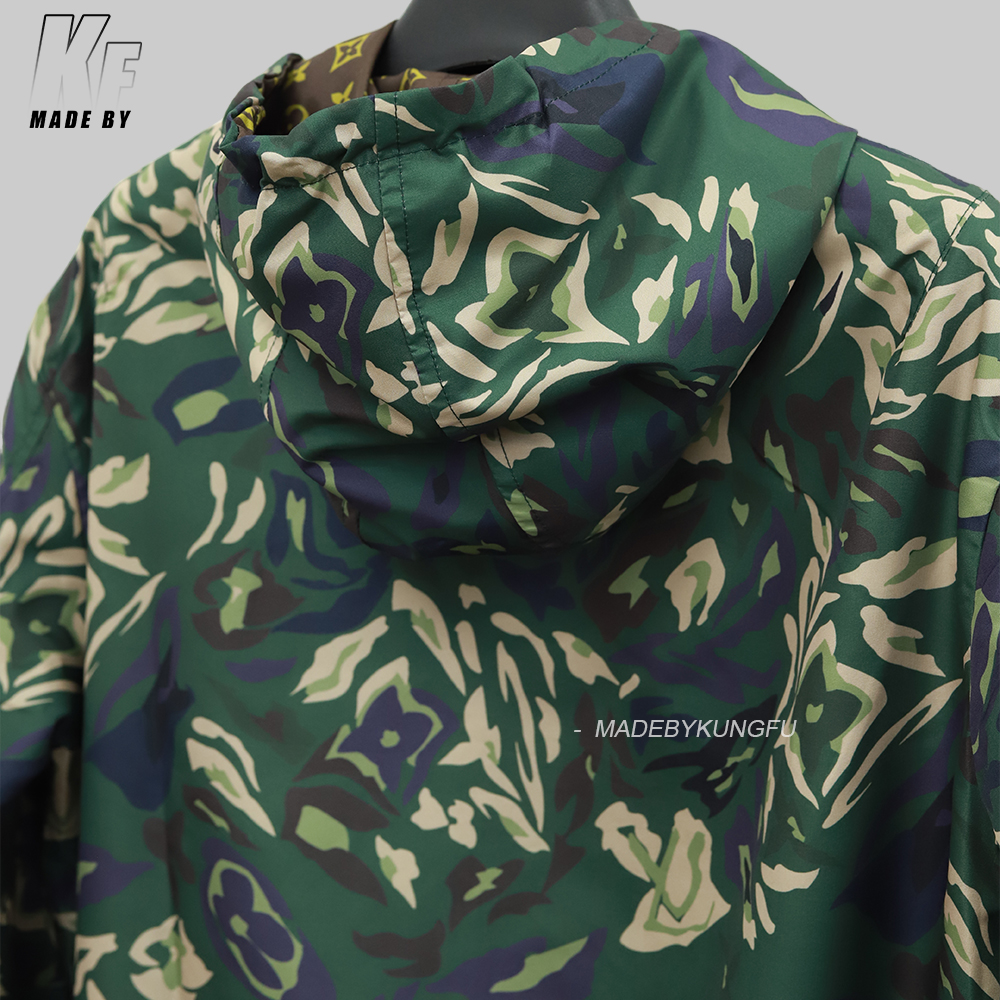 LV 迷彩两面穿小风衣 迷彩-金色