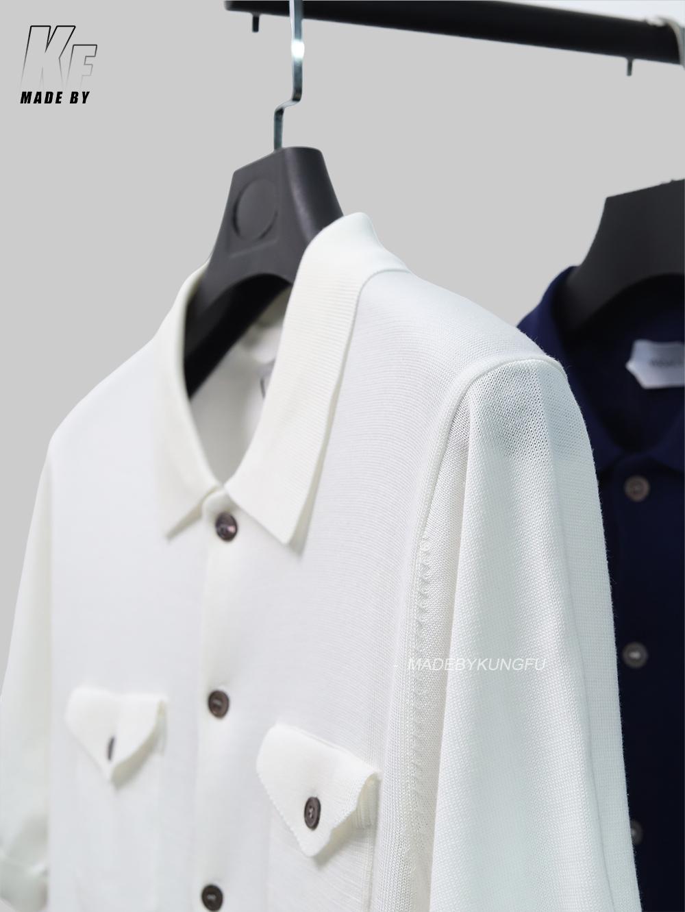 VERSACE knit Button UP Polo