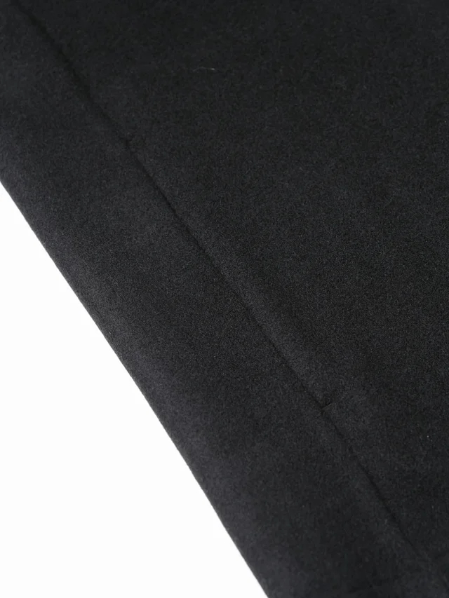 Item ID 9109 Maison Margiela Wool and Cashmere Blend Fabric Woolen Coat, Double-Zipper Design, Patchwork Knitted Zipper Long-Sleeve Jacket Coat