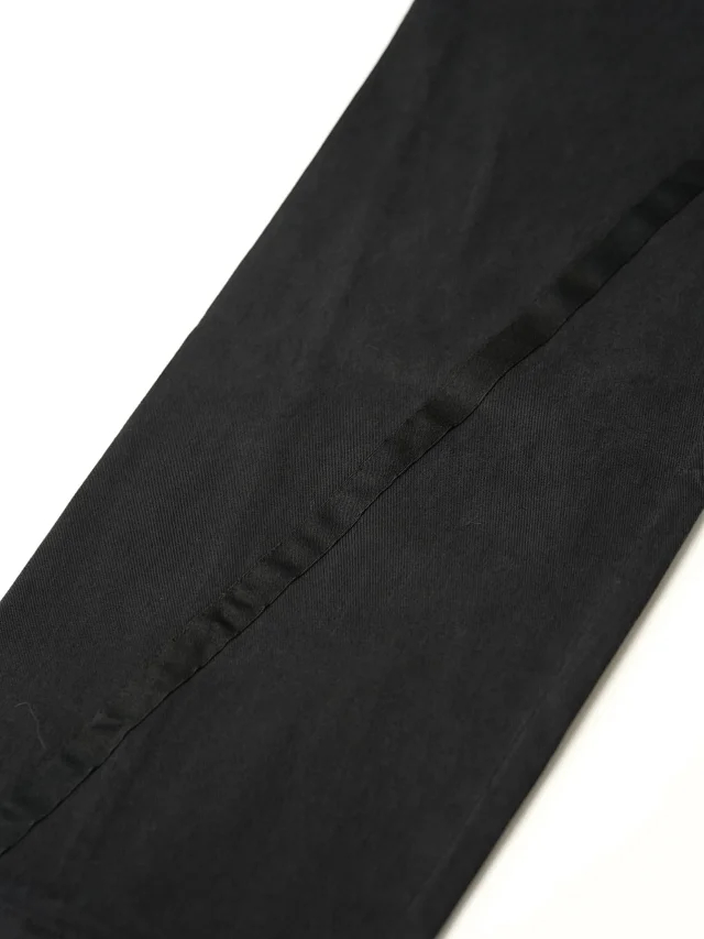 Item ID 9123 Magira washed twill straight leg denim pants, loose straight leg solid color pocket pants