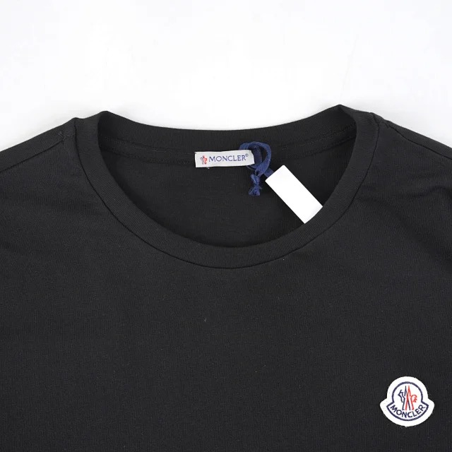 Item ID 9039 Mon basic black and white gray short sleeved custom logo solid color round neck short sleeved 