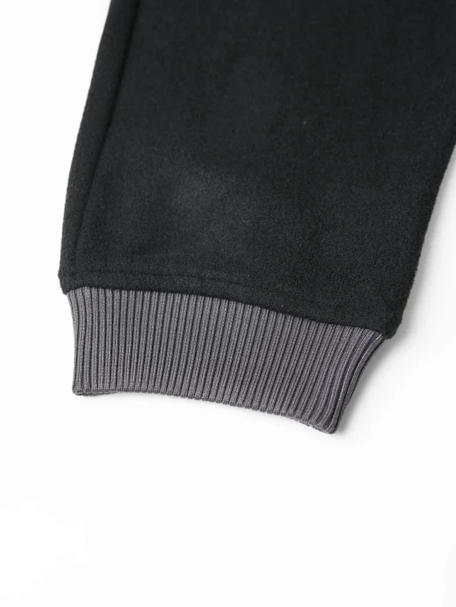 Item ID 9109 Maison Margiela Wool and Cashmere Blend Fabric Woolen Coat, Double-Zipper Design, Patchwork Knitted Zipper Long-Sleeve Jacket Coat