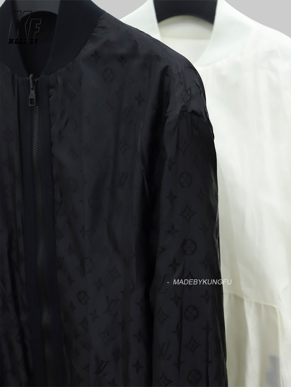 LV两面穿拉链夹克 白色