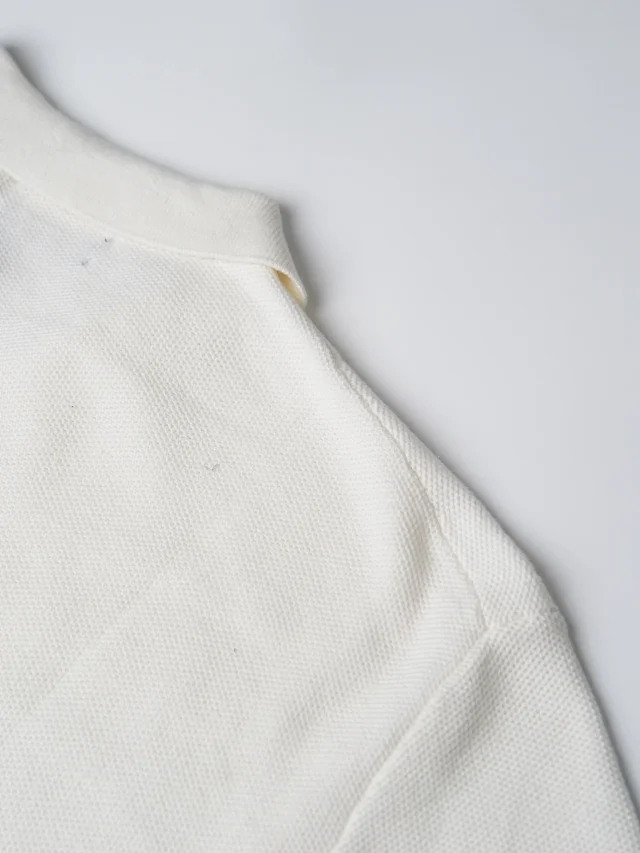 Item ID 9089 LR Poluoge Flat Machine Weaving Method Cotton Solid Color Pony Embroidery Short Sleeve Cardigan Knitted Standard Edition