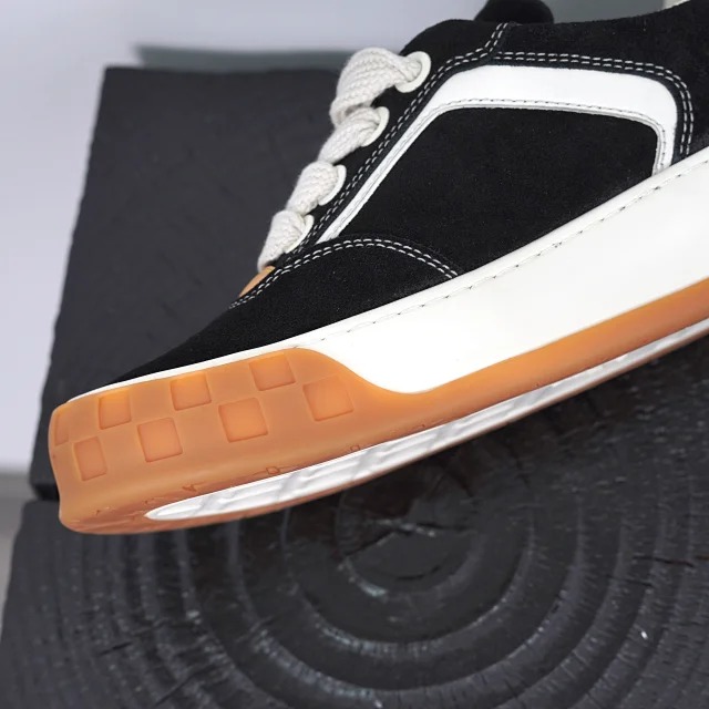 Item ID 9036 1V High end custom Tilted suede calf leather round toe lace up biscuit shoes low top board shoes
