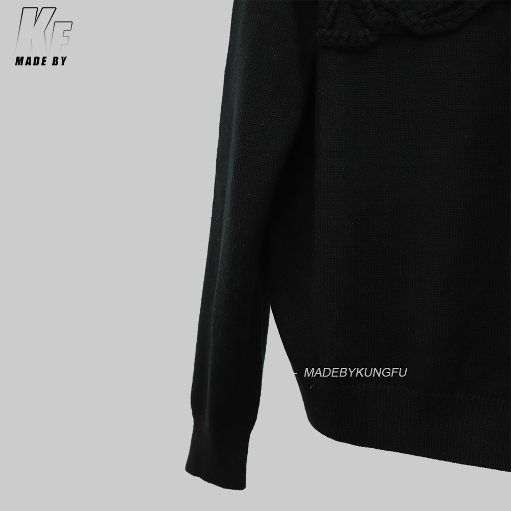 D1or wool rope knit sweater