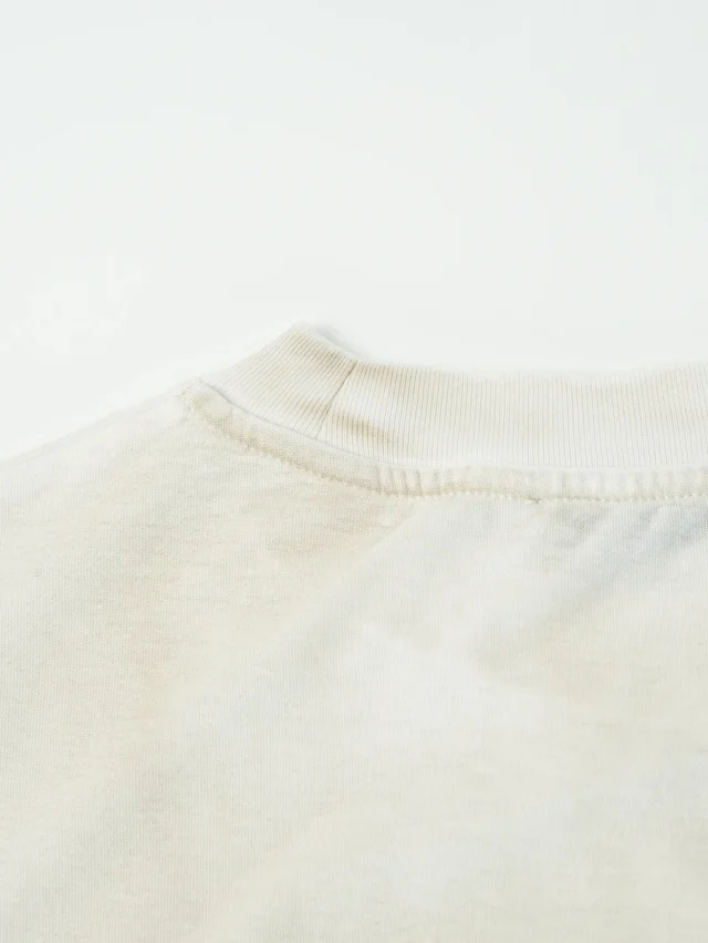 Acne Letter print round neck off shoulder long sleeved shirt