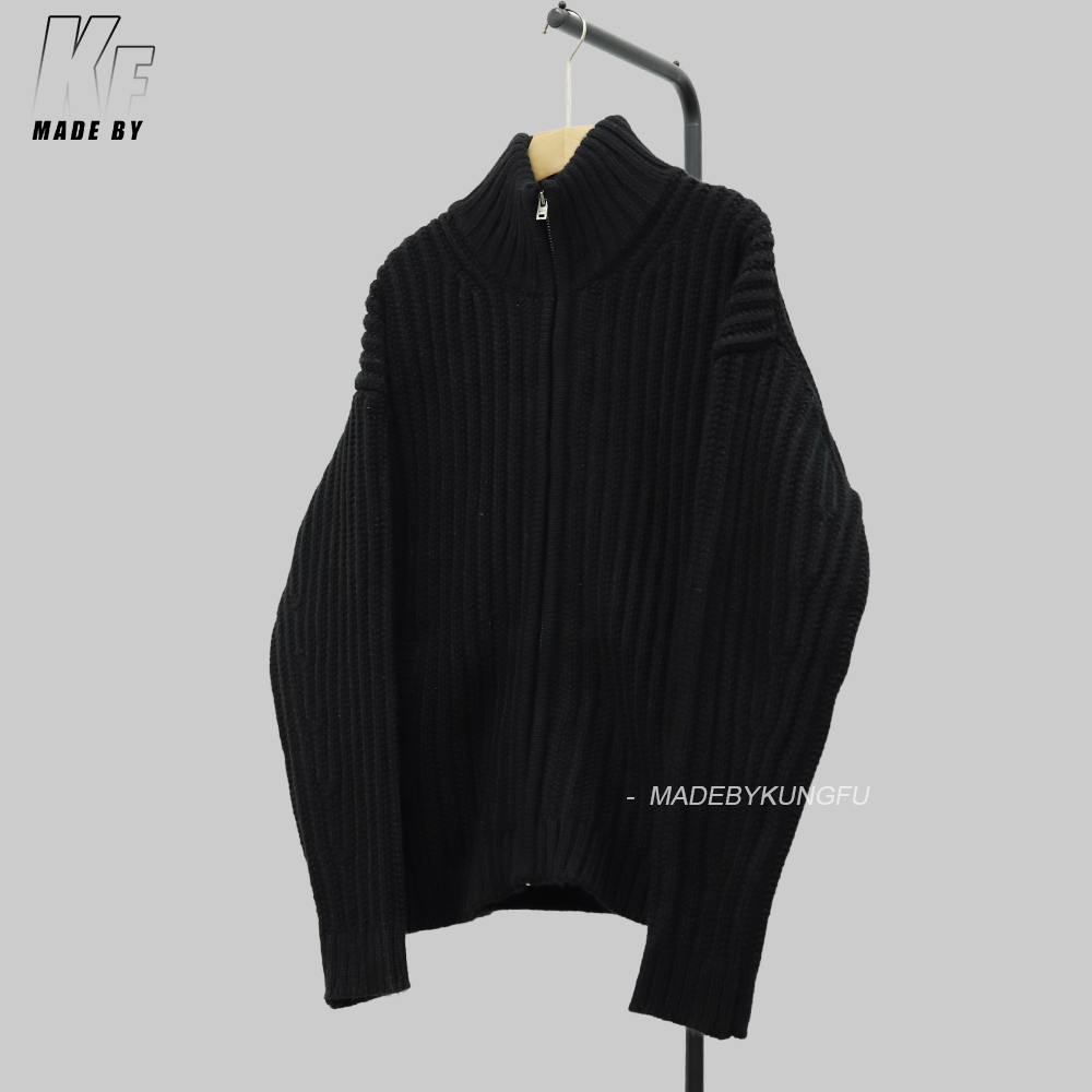 Acne Studios针织毛衣拉链外套 黑色