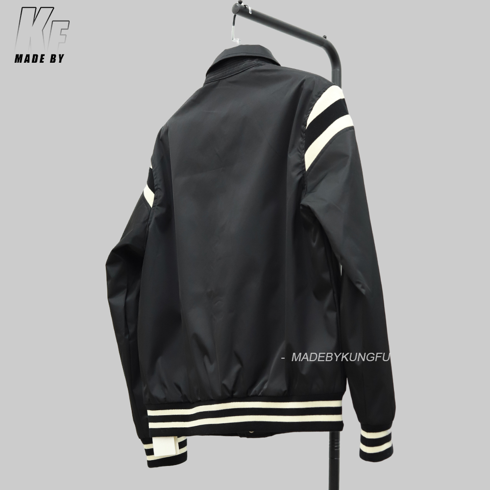 Celine 领子棒球扣子夹克 黑色