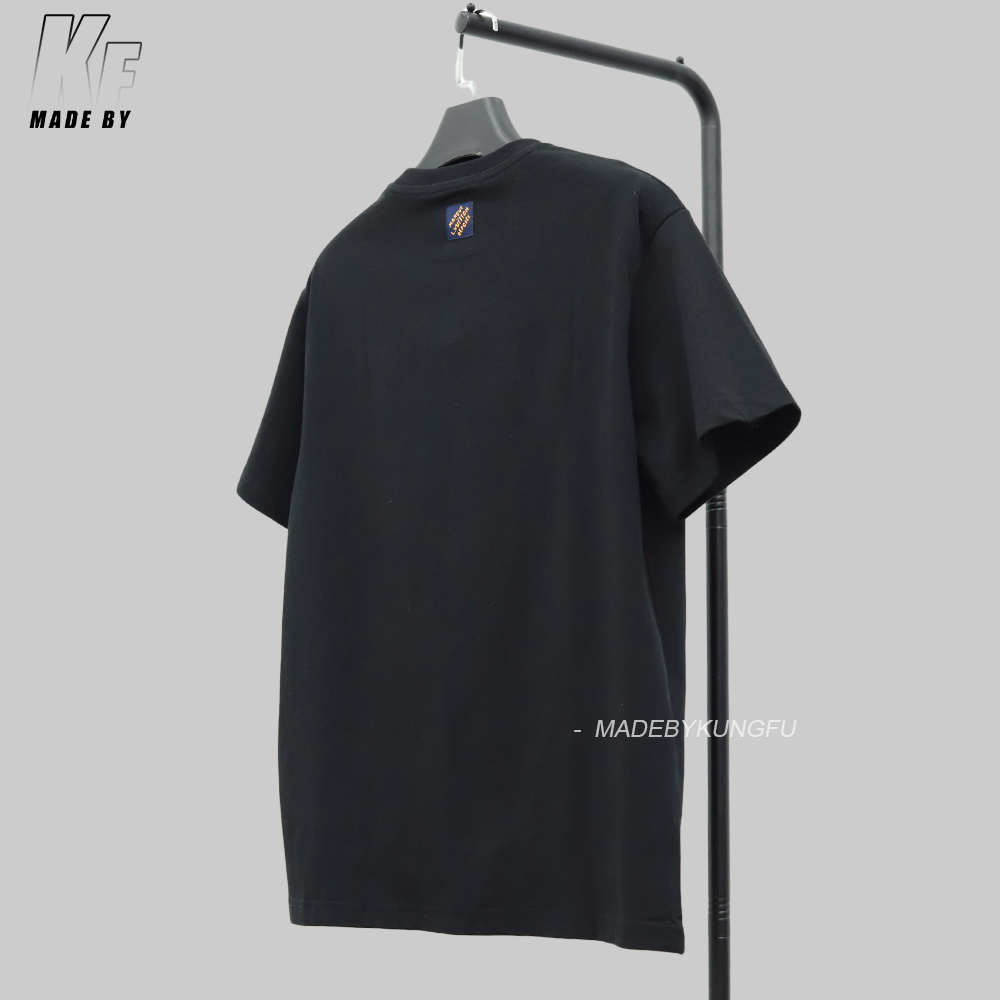 LV 镶钻字母短袖 黑色