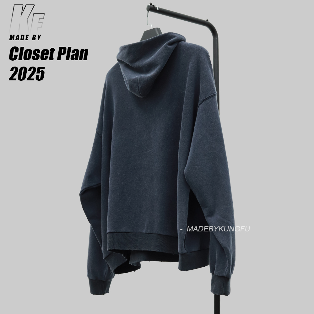 BLCG vintage washed type hooded hoodie