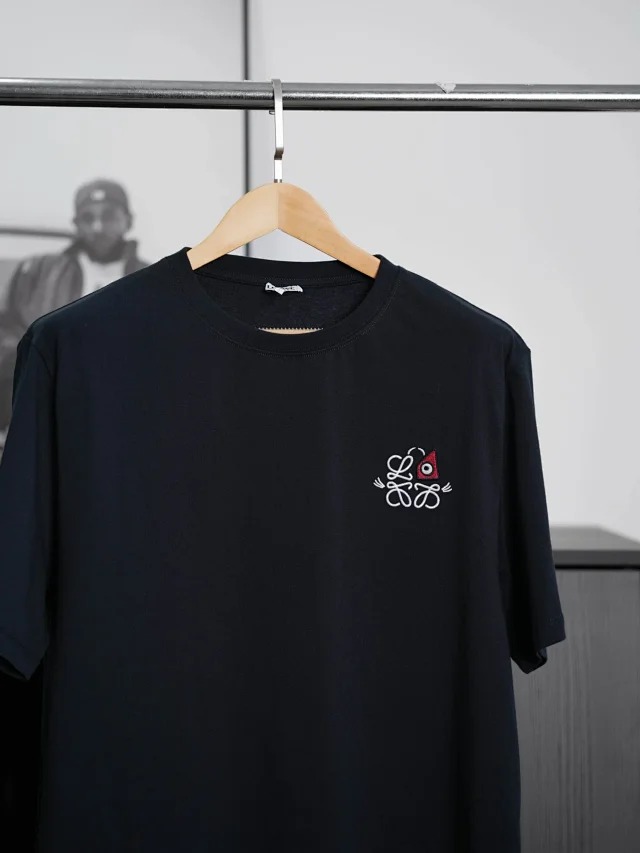 Item ID 9021 Loe×Wain Joint Solid Color Round Neck Short Sleeve T-shirt