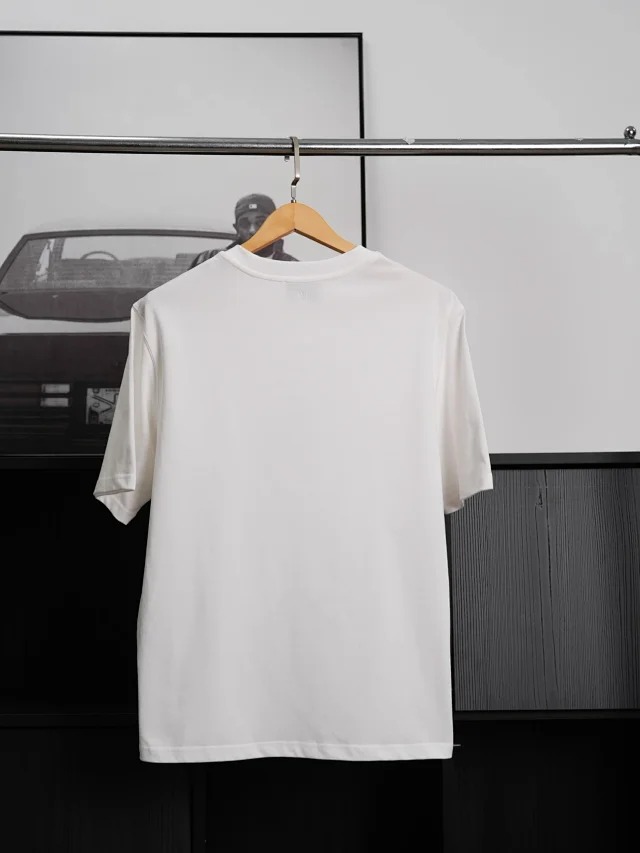 Item ID 9027 AMI Panda Embroidered Knitted Cotton Regular Round Neck Short Sleeve