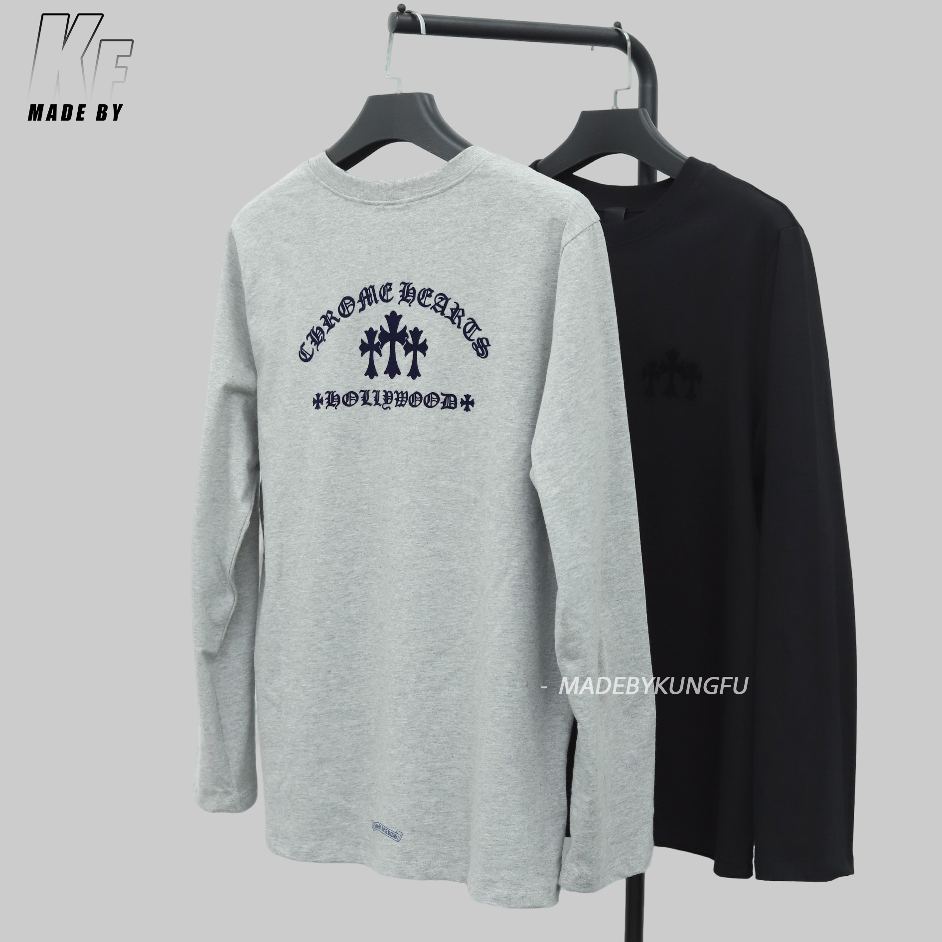 克罗心十字长袖 灰色