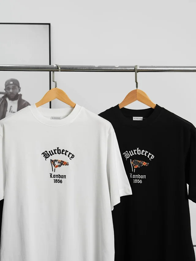 Item ID 9053 BBR Double color optional double embroidery technique round neck cotton knitted T-shirt