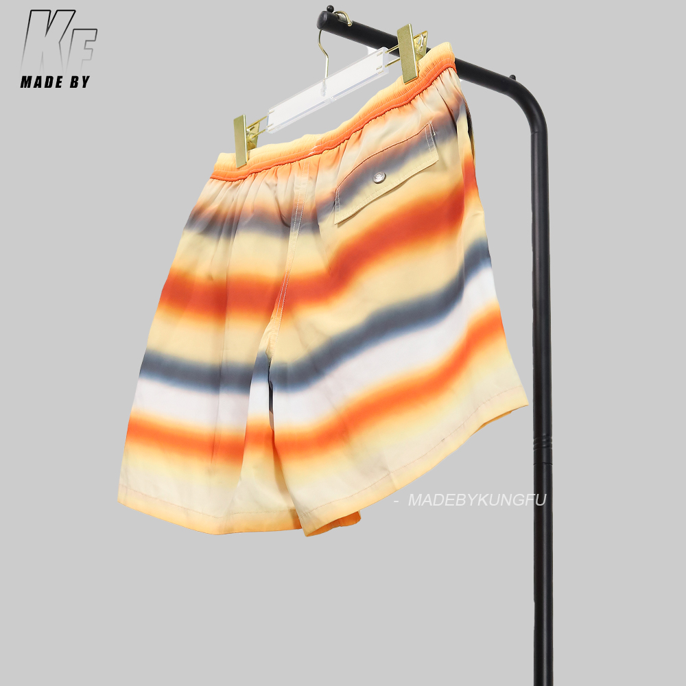 LOE Gradient striped swim trunks