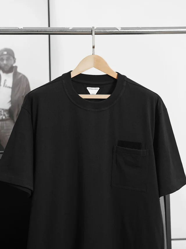 Item ID 9061 BV Imported Cowhide Material Pure Hand Woven Solid Color Cotton Elastic Knitted Short Sleeve