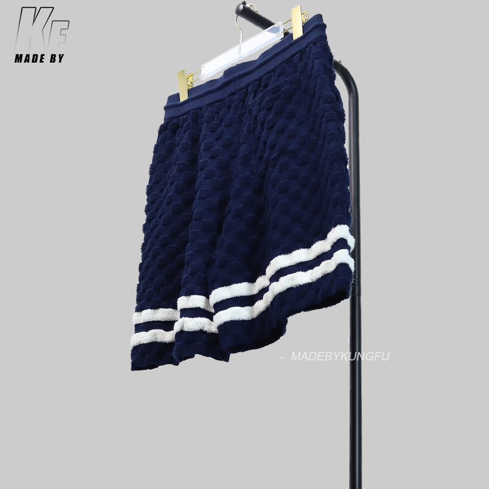 1V DAMIER terry tennis shorts