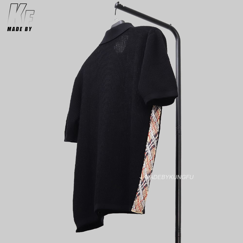 BBR 3D striped knitted polo