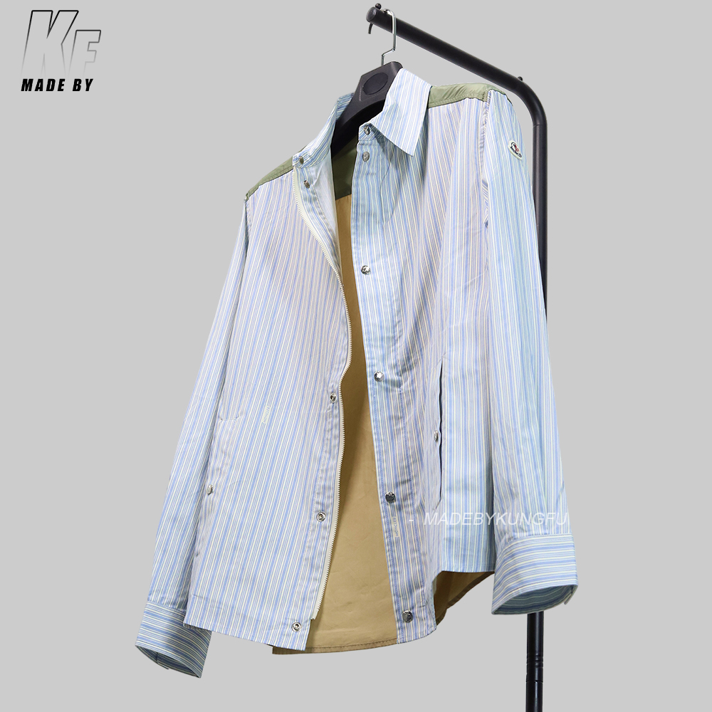 MON striped patchwork shirt