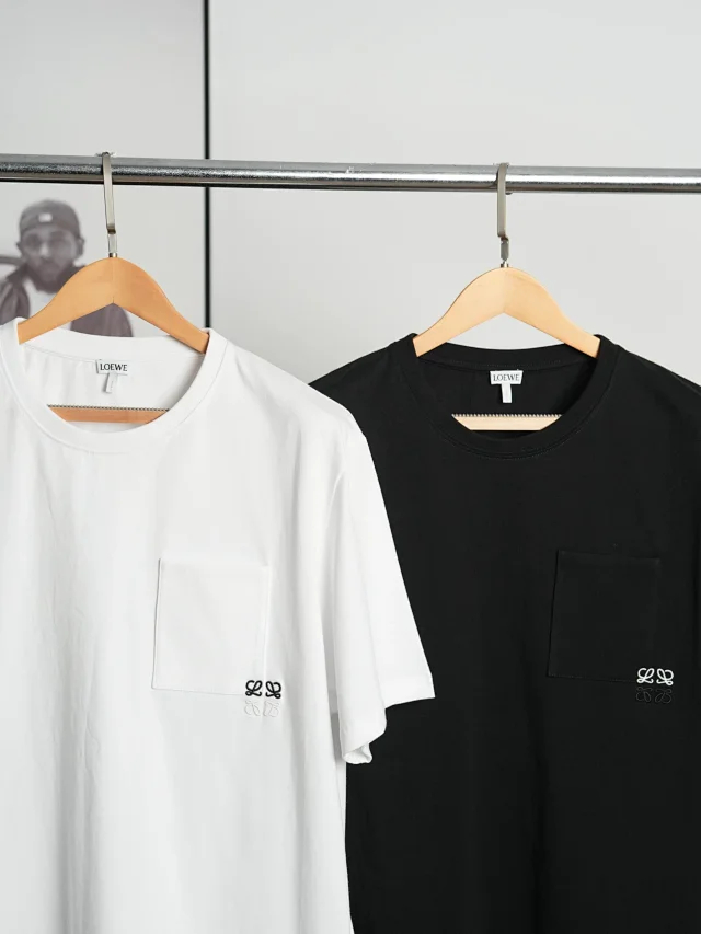 Item ID 9086 LOE Two Color Fixed Dyeing Yarn Precollection Series Cotton Solid Color Short Sleeve T-shirt Loose Edition