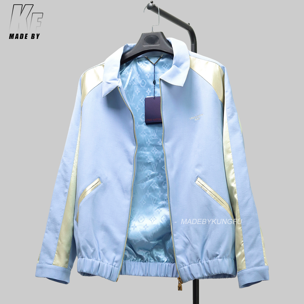 1V 50% mulberry silk blended Monogram jacket 