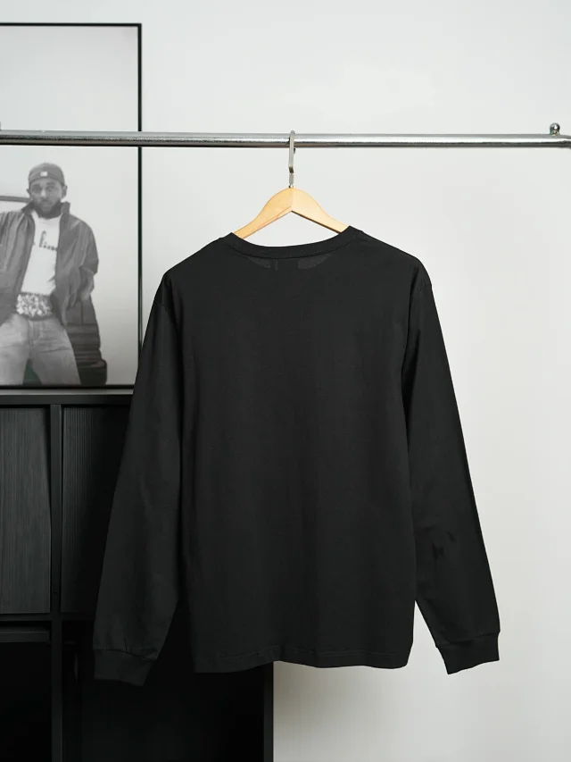 Item ID 9115 CD single-layer 60 count double strand plain weave thin cotton ribbed round neck long sleeved T-shirt