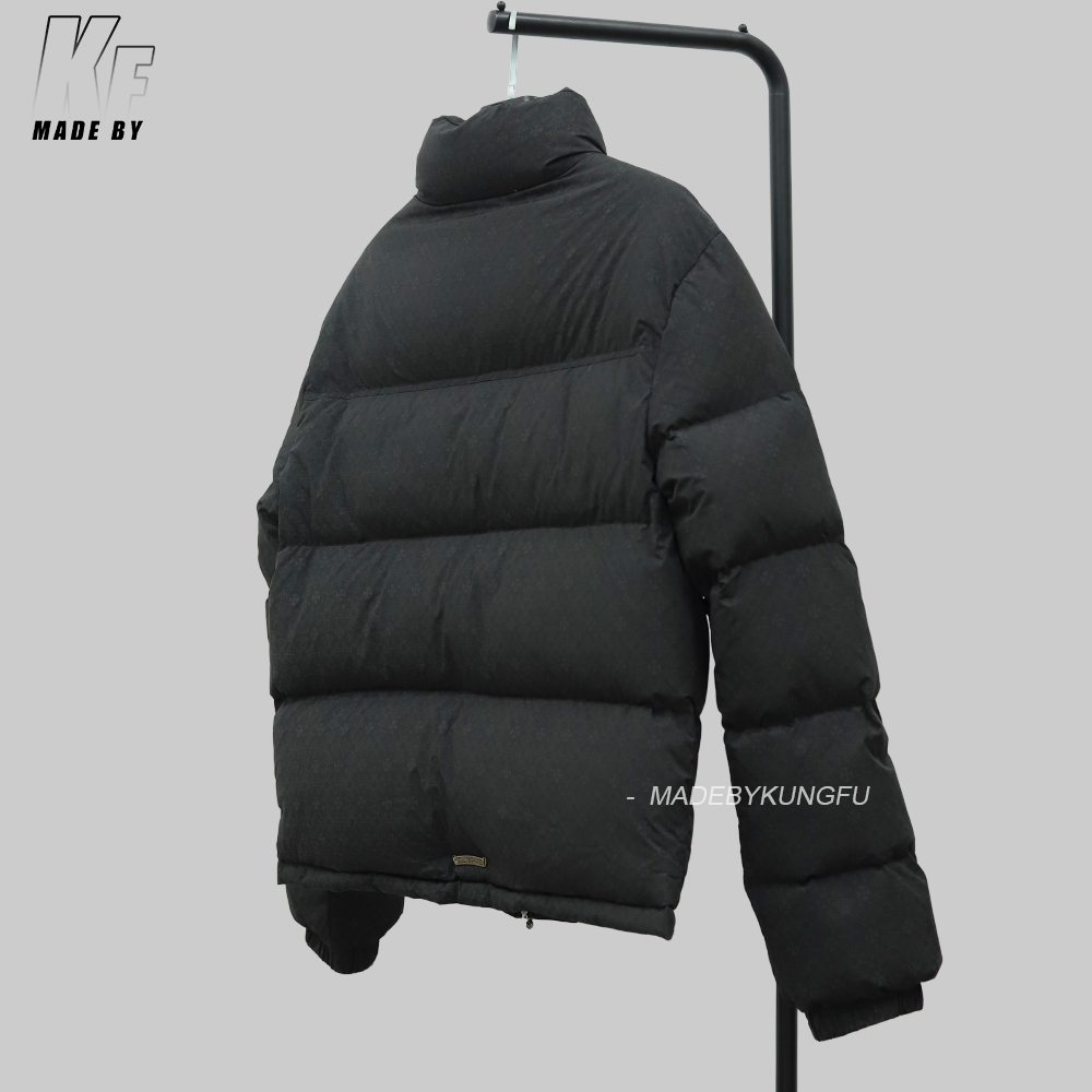 克罗心面包羽绒服 暗纹黑